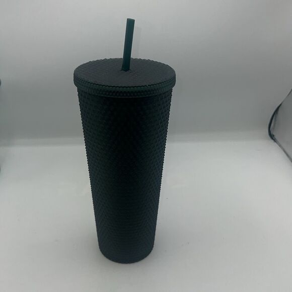 STARBUCKS 2022 Hunter Green Studded Matte Venti Tumbler 24 oz - Picture 4 of 7